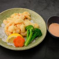 Rock Shrimp Tempura · Baby shrimp. Spicy aioli sauce.
