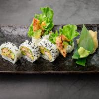 Spider  · Soft Shell Crab, Lettuce, Cucumber, Avocado, Caviar topped with Eel sauce
