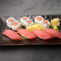 Tuna Lover · 4 pcs Tuna sushi with Crunchy spicy tuna roll 
