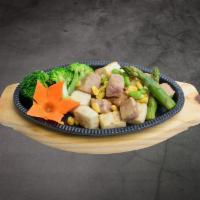 Diced Tuna Steak · Cubed Tuna served with vegetables and Sesame Wasabi Sauce