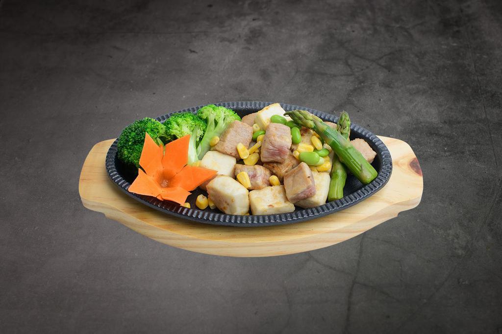 Diced Tuna Steak · Cubed Tuna served with vegetables and Sesame Wasabi Sauce