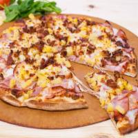 3. The Sweet Spot Pizza · Hawaiian. Extra Canadian bacon, extra pineapple, extra cheese and breakfast bacon with our r...