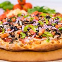 10. Jimmy the Greek Pizza · Greek style. Pepperoni, fresh mushrooms, black olives, red onions, green peppers, mozzarella...