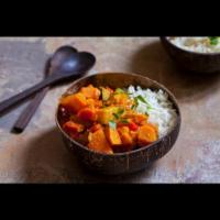 Bombay Potatoes · Slow-cooked potatoes, and chickpeas with spices in a zesty tomato sauce.