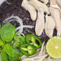 5A. Black Rice Chicken Pho · Freshly made noodles from black rice, and chicken breast.