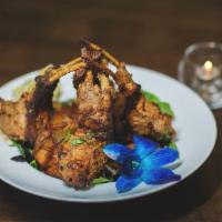 Lamb Chops (3pcs) · French cut lamb chops, pommery mustard, hung yogurt & homemade aromatic spices. Comes with 1...