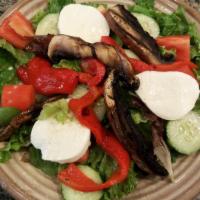 Portobello Mushroom Salad · Goat cheese, roasted peppers.