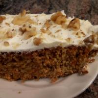 Carrot Cake · contains eggs, dairy free