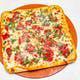 Margherita Pizza · Plum tomatoes, basil, homemade mozzarella, Romano cheese, and extra virgin olive oil.