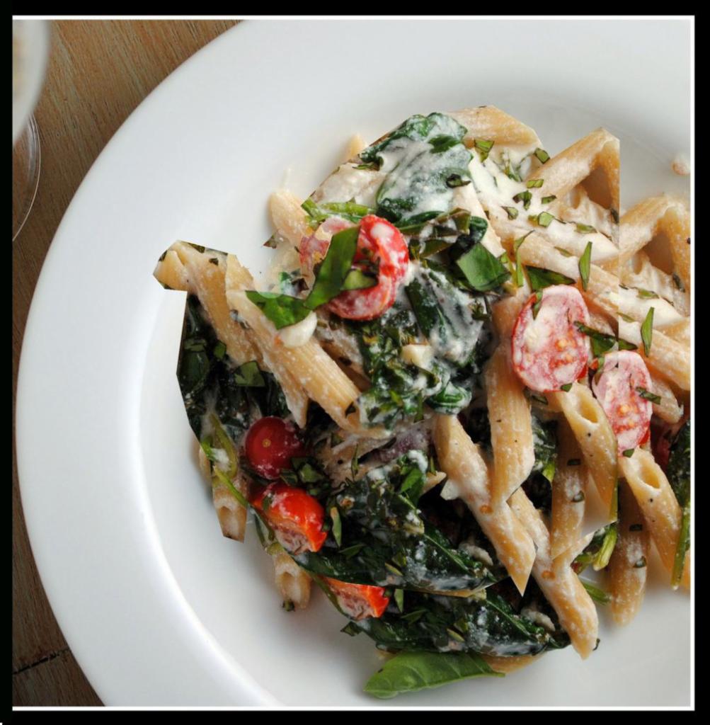 Veggie Pasta · Served over choice of pasta with basil, garlic, spinach, broccoli and mushrooms.