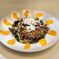 Wise Duck Salad · Mixed greens, duck, carrot, red cabbage, Mandarin, almond and chef's special sauce.