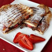 Strawberry Nutella Panini · Nutella, fresh strawberries on our famous rocalicious bread and dusted with powdered sugar.