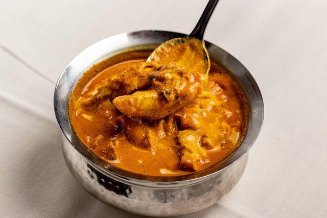 Tikka Masala · Tandoori chicken tikka simmered, mild creamy tomato sauce.