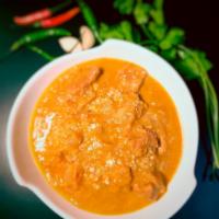 Chicken Korma · Boneless chicken cooked in a coconut milk/cream-based gravy of onion, cashew, and blend of a...