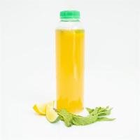 Lemonade with Mint, Lemon and Lime Water · Fresh organic lemon, agave, lime, and mint accent natural spring water.