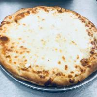 5 Five Cheeses Pizza · Ricotta, Mozzarella, Provolone, Feta and Grated Cheese.