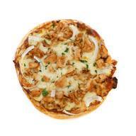 BBQ Chicken Pizza · BBQ sauce, chicken, mushrooms, red onion, bell peppers and mozzarella.
