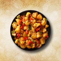 Cauliflower & Potato Curry · Fresh cauliflower and potatoes cooked with herbs and spices, served with a side of aromatic ...