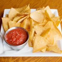 Chips and Salsa · Homemade salsa. Served with fresh corn tortilla chips.
