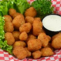 Breaded Cheeseballs · Baked bread that has been flavored with cheese.