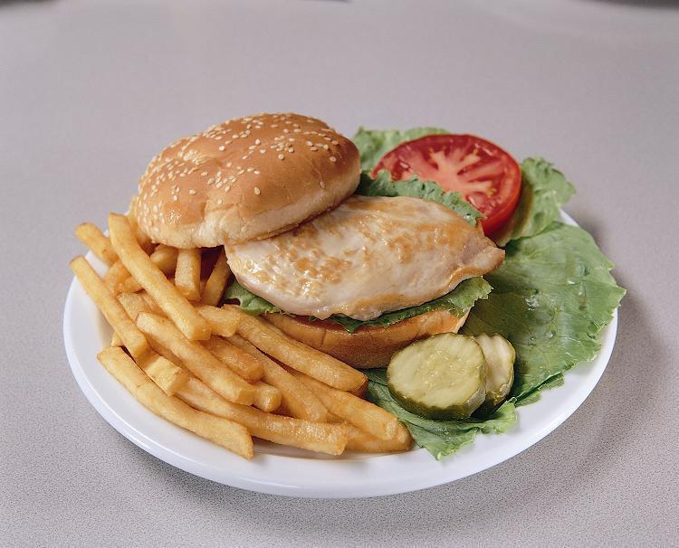 Grilled Chicken Breast Combo · Tender grilled chicken breast served on a toasted bun.