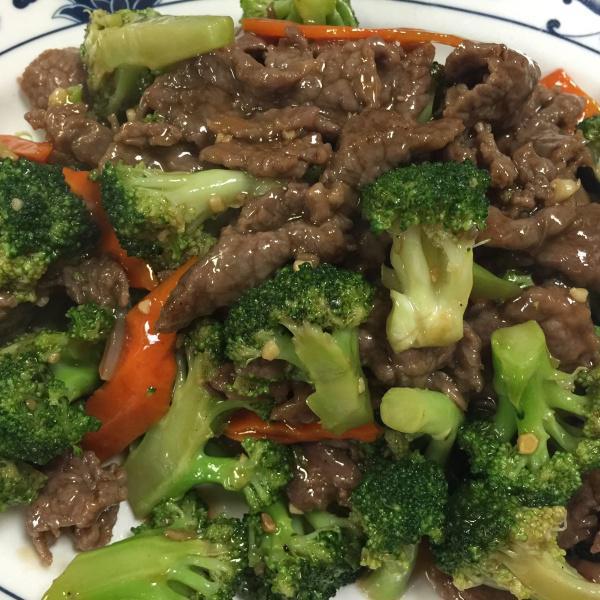 Beef with Broccoli · Served with white rice. 