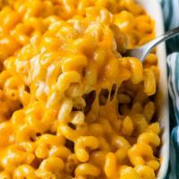 Mac and Cheese · Macaroni pasta in a cheese sauce.