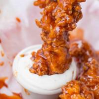 Buffalo chicken Tenders · 5pc chicken tenders with blue cheese and celery