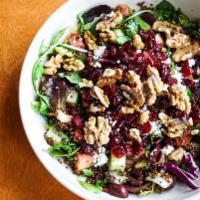 Cranberry Walnut Salad · Mixed greens,red onion and Gorgonzola