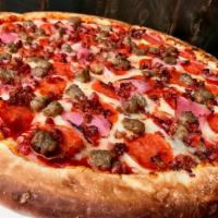Meatlovers Pizza · Meatballs , pepperoni, bacon and sausage