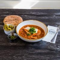 Classic Shakshuka · Moroccan sweet red pepper and spicy tomato sauce, 2 poached eggs, Olive oil, Parsley