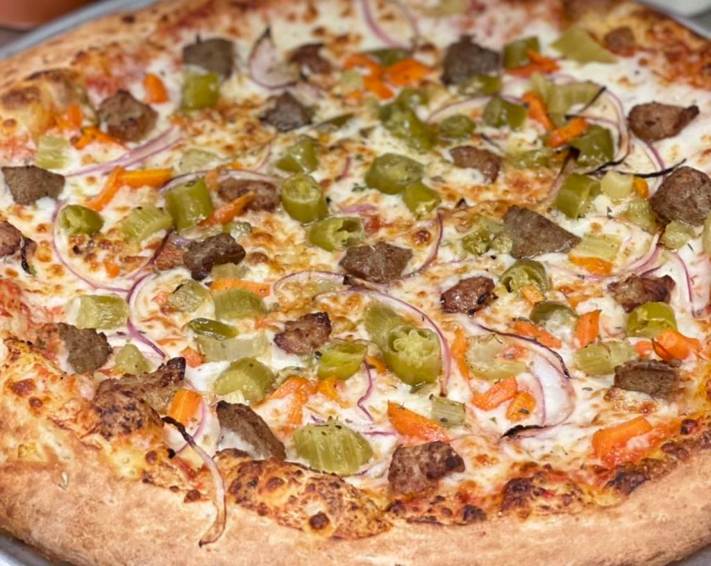 The Chicago Pizza · Meatball, sausage, onions and giardiniera