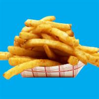 #100 Famous Fries · Seasoned Fries
