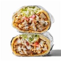 Mixed Pita · Mix of Grilled Juicy! Chicken & Gyro served in a pita with lettuce, tomato, pickled onions &...