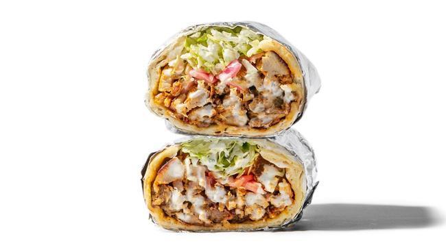 Mixed Pita · Mix of Grilled Juicy! Chicken & Gyro served in a pita with lettuce, tomato, pickled onions & white sauce