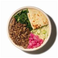 Salad Gyro · Rotisserie Juicy! Gyro served over Green Blast® (kale, spinach, tossed in homemade cilantro ...