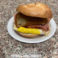 Hobo Sandwich  · ham, egg ,cheese + hash brown 