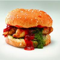 Mo: Burg · Momo burger. Vegetable and chicken.