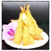 Shrimp tempuratizer · 4 pc shrimp tempura with sweet jalapeno sauce