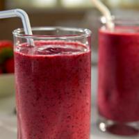 Very Berry Smoothie · Strawberries, Blueberries, Raspberries and Watermelon with Fresh Apple Juice.