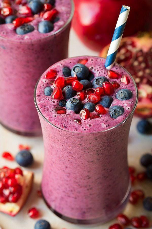 I Love POM Smoothie · Mango, Banana, Blueberries Blended w/Pomegranate Juice.