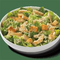 Chicken Caesar Salad · Romaine lettuce, Sliced Grilled Chicken, Sliced Romano Cheese & Shredded Mozzarella Cheese &...