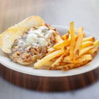 Philly Cheesesteak Sandwich · Tender, thinly sliced sirloin with grilled onions, diced jalapenos with melted Swiss cheese ...