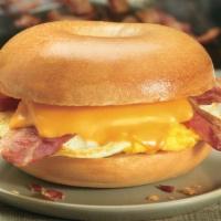 Classic Meat Egg and Cheese Bagel Sandwich · 