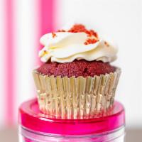 Red Velvet · Ruby Red velvet cupcake topped with luscious cream cheese icing.