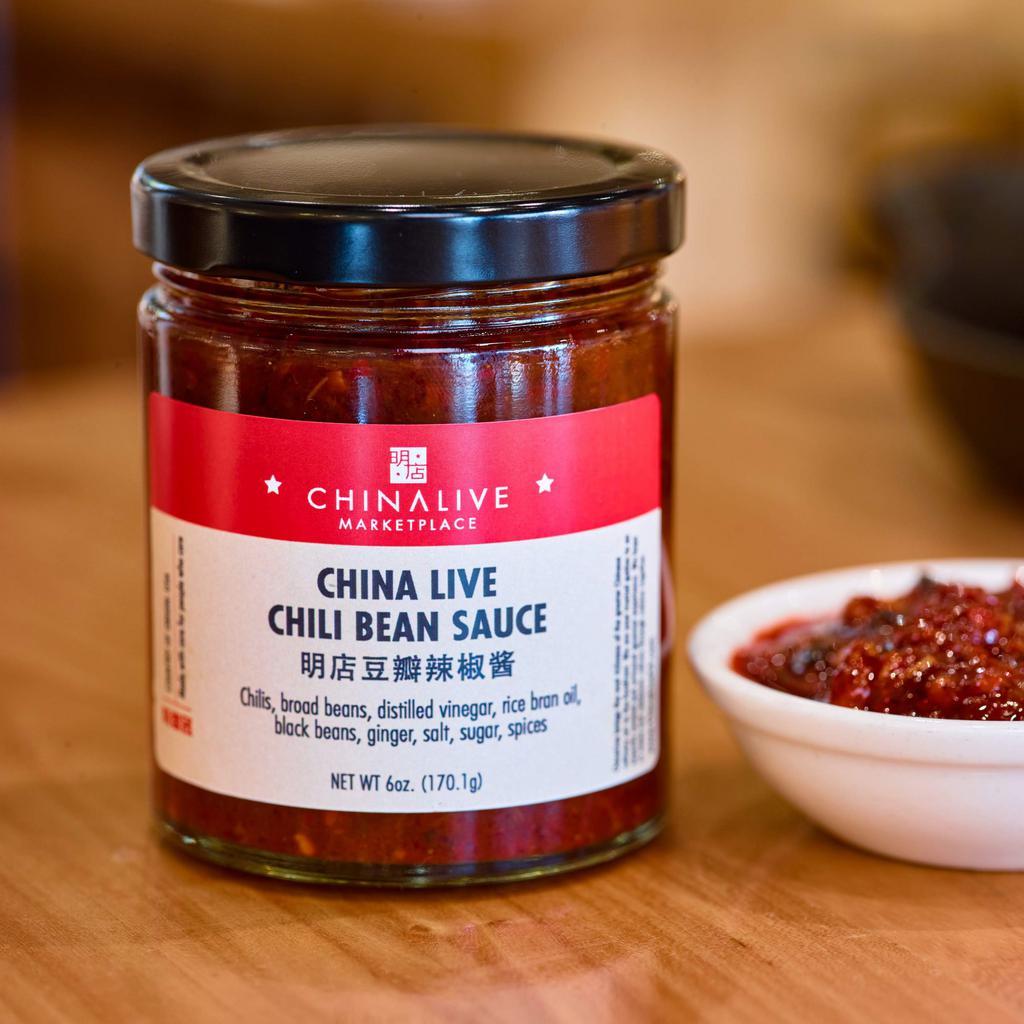 China Live Signature House Chili Bean Sauce · 6 oz bottle of China Live Signature House Chili Bean Sauce with three types of fermented beans for ultra umami.
		