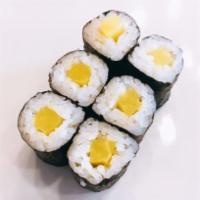 Shinko Maki · Marinated Japanese radish. Vegan, vegetarian.
