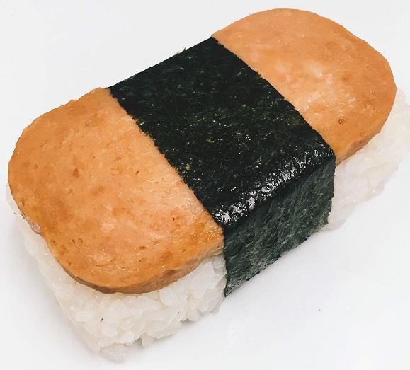 Spam Sushi · Spam and rice wrapped with seaweed. Extra mayo & spicy sauce for an additional charge.
