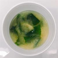 Miso Soup · Miso soup with seaweed. Extra green onion for an additional charge.