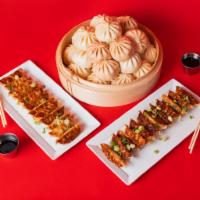 The Party Bundle · Perfect for a larger crowd of 8-12 people.The Party Bundle is 24 of our signature bao (6 eac...